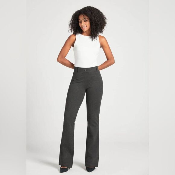 Betabrand Gray Wide Leg Yoga Slack Pants Medium - Picture 1 of 8